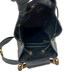 Gucci Vintage Bamb Leather Drawstring Belt Bag Black — view 9