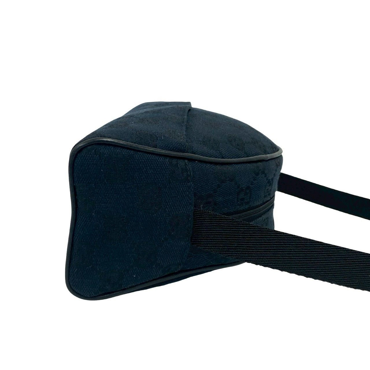 Gucci GG Canvas Pattern Leather Mini Shoulder Bag Pouch Black — view 6