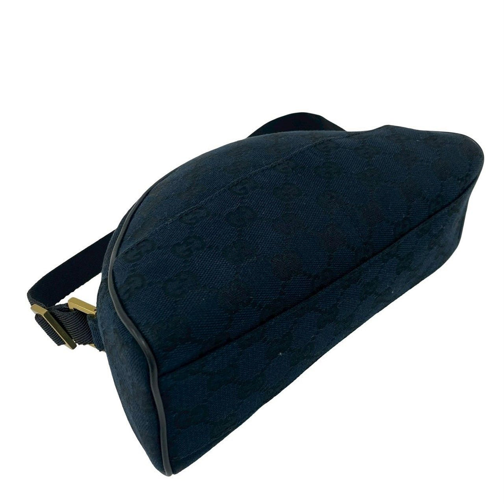Gucci GG Canvas Pattern Leather Mini Shoulder Bag Pouch Black — view 7