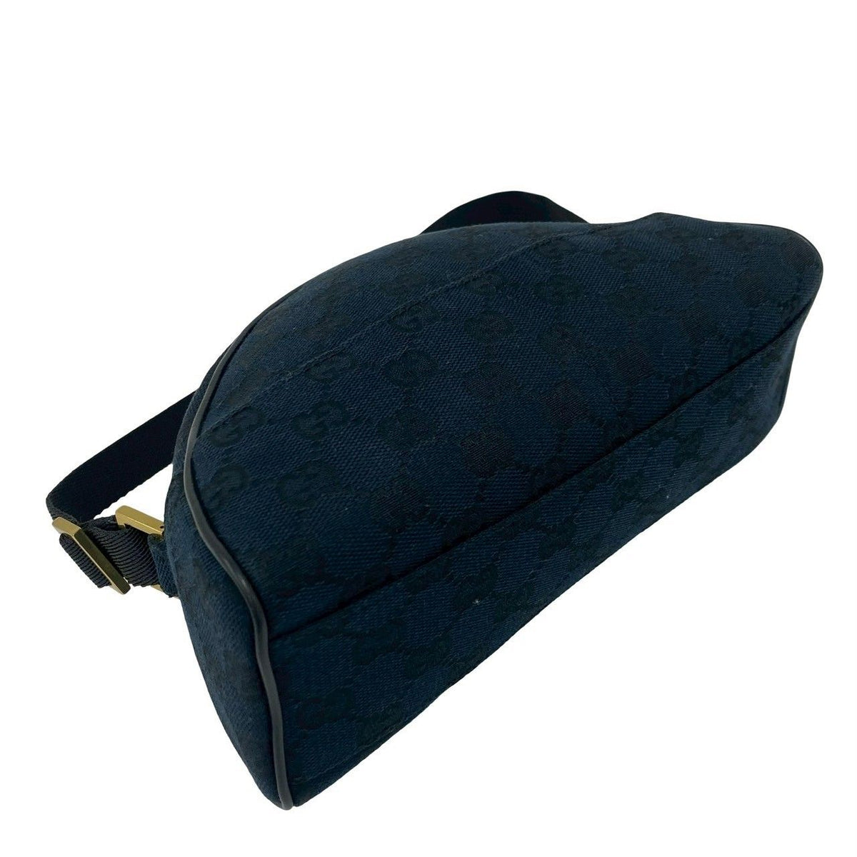 Gucci GG Canvas Pattern Leather Mini Shoulder Bag Pouch Black — view 7