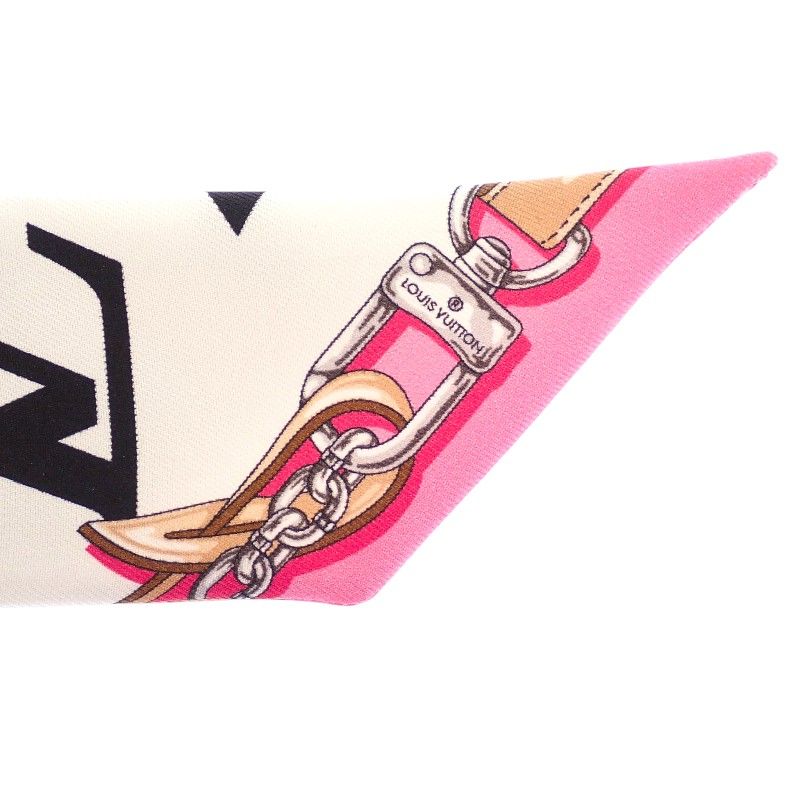 Louis Vuitton Bandeau BB Ultimate Scarf Silk Black White Brown Monogram — view 5