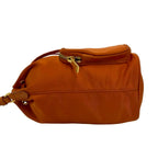 Prada Triangle Logo Nylon Saffiano Leather 2-Way Drawstring Shoulder Bag Orange — view 5