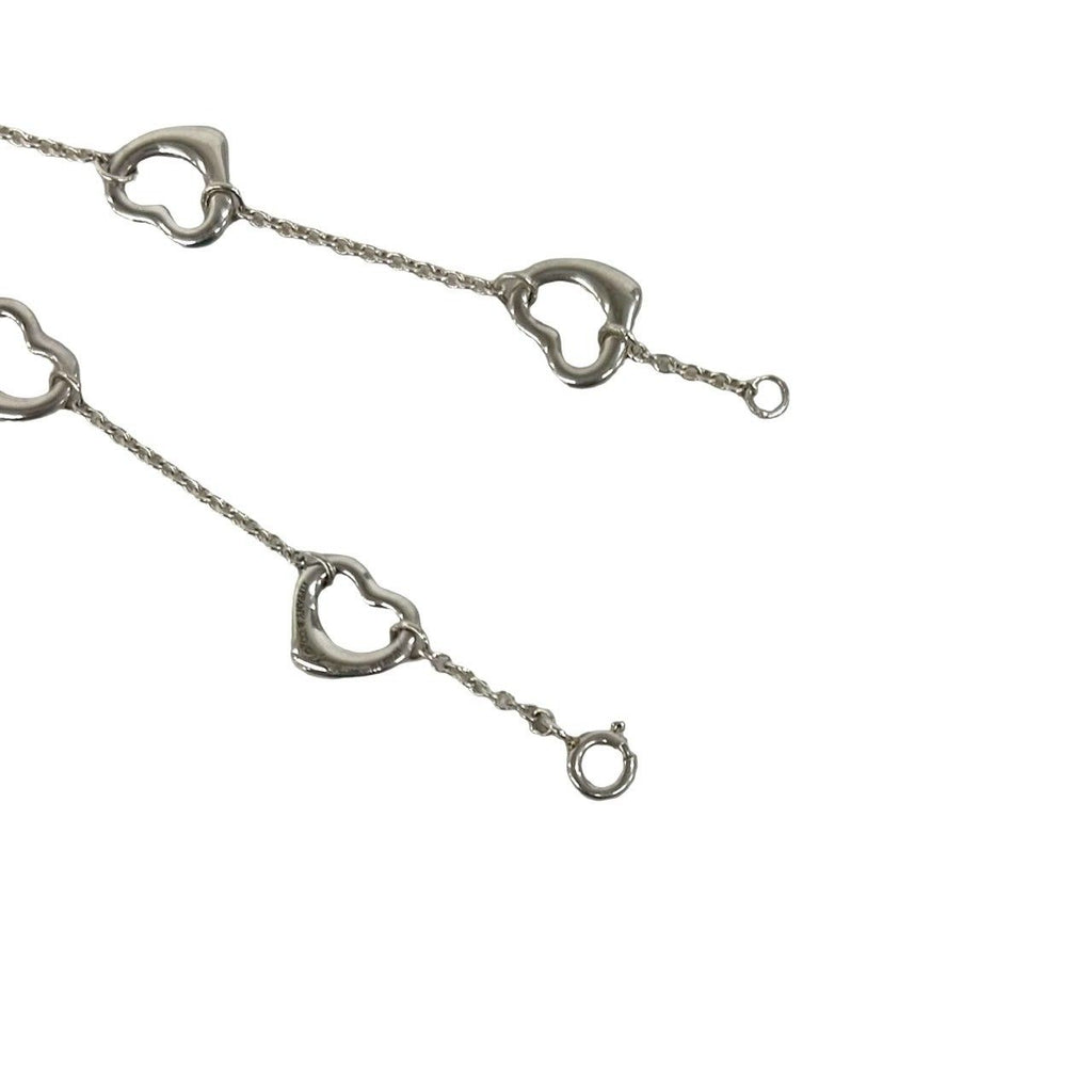 Tiffany & Co Open Heart Bracelet 925 Sterling Silver Chain — view 5