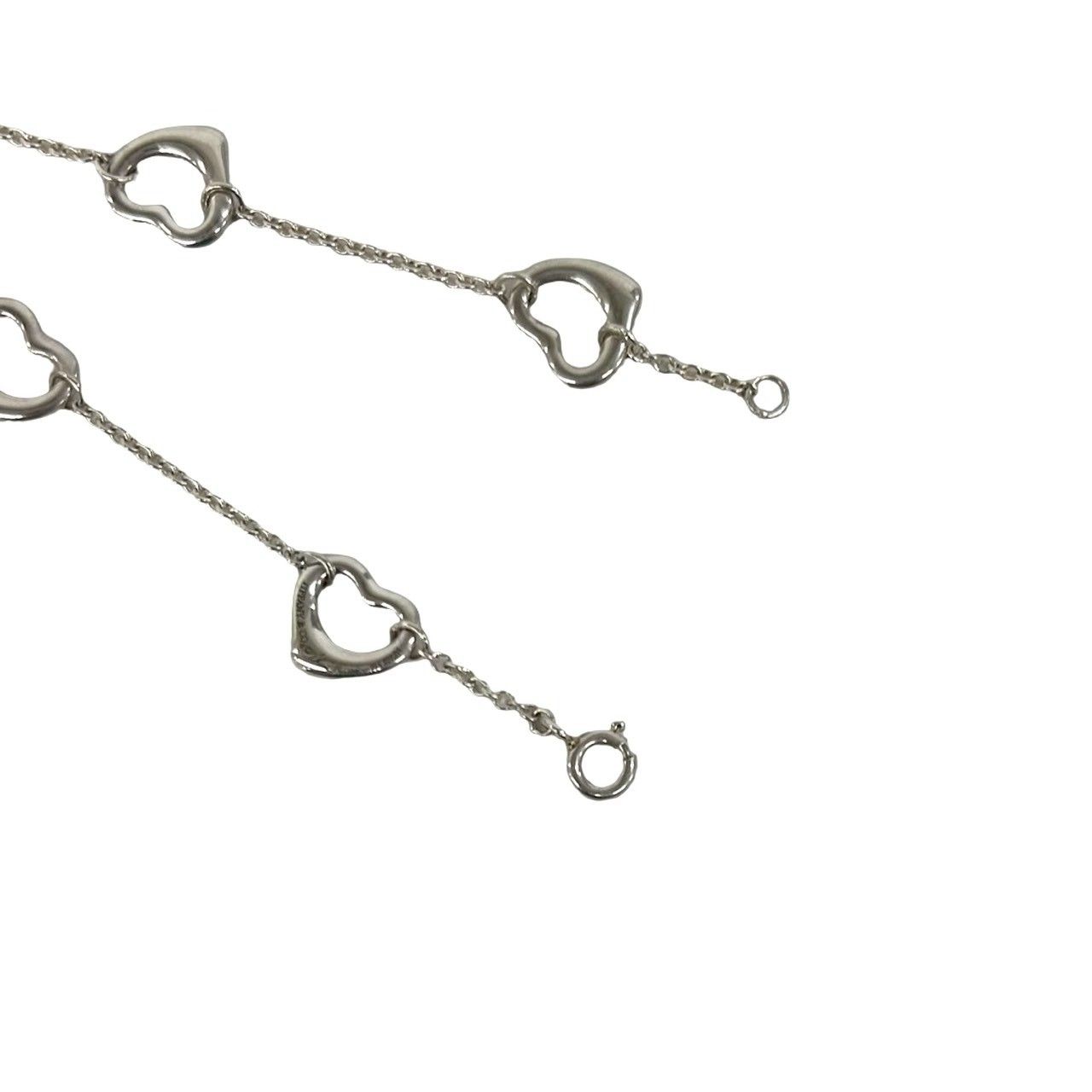 Tiffany & Co Open Heart Bracelet 925 Sterling Silver Chain — view 5