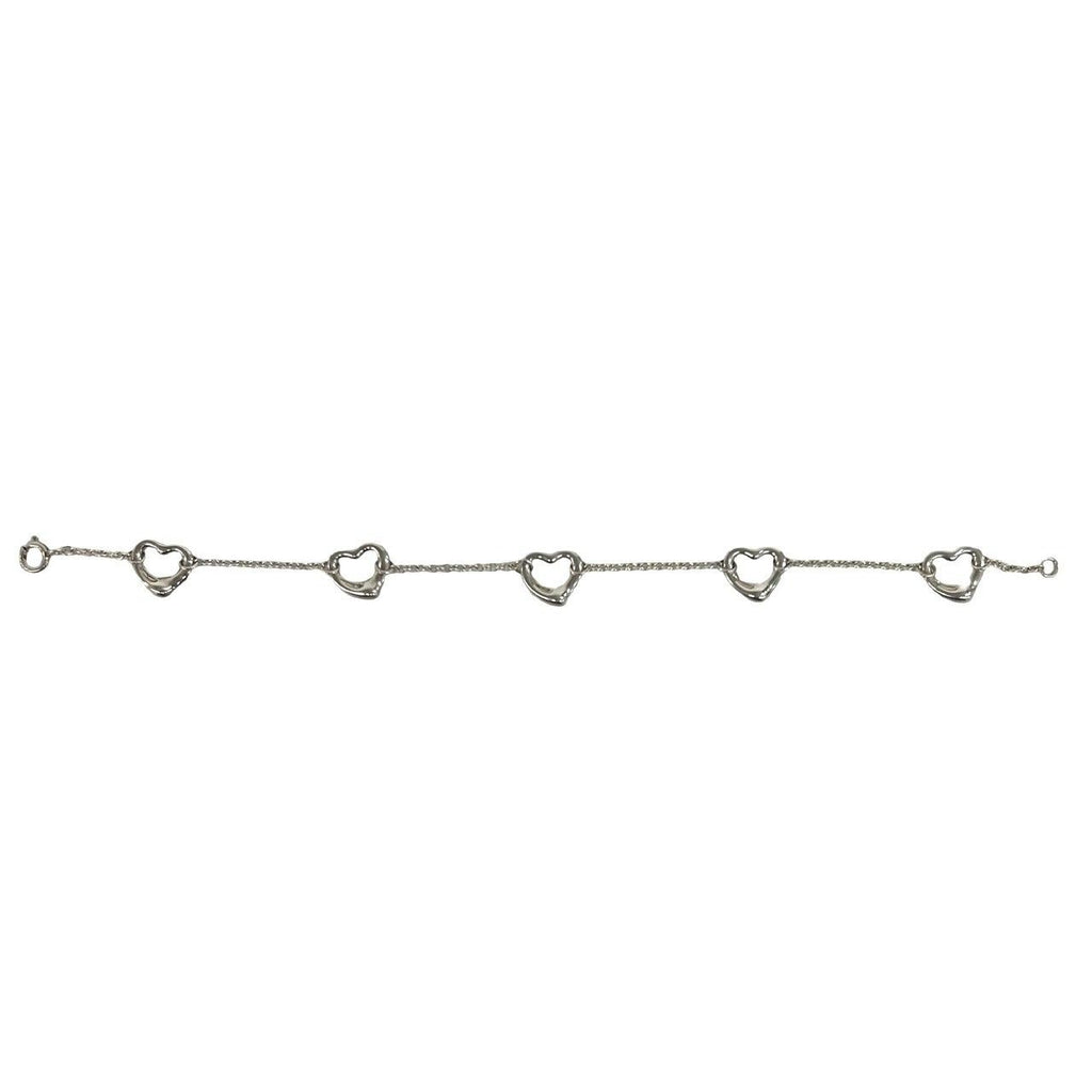 Tiffany & Co Open Heart Bracelet 925 Sterling Silver Chain — view 6