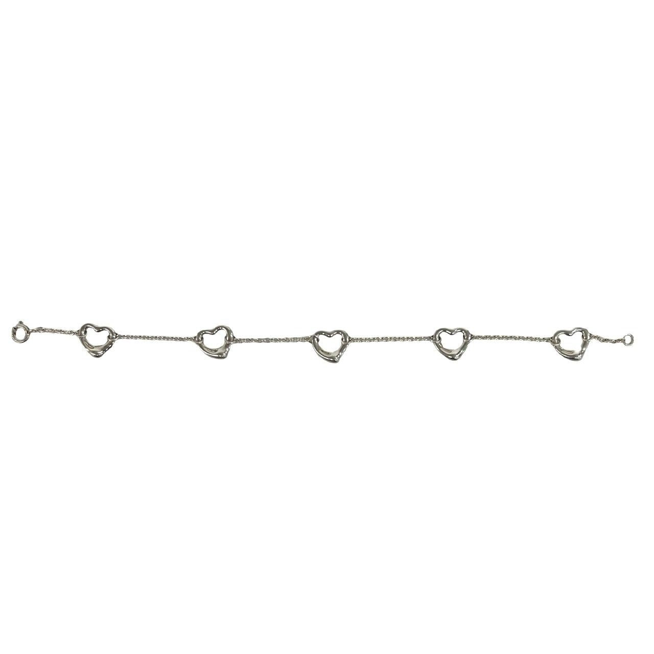 Tiffany & Co Open Heart Bracelet 925 Sterling Silver Chain — view 6