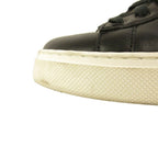 Gucci Ace Web Stripe Sneakers Leather 8 Black — view 8