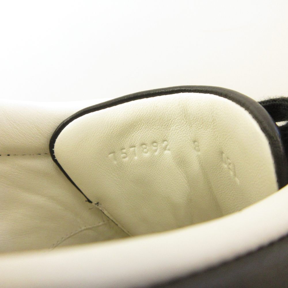 Gucci Ace Web Stripe Sneakers Leather 8 Black — view 7