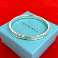Tiffany & Co Log Narrow Bangle 925 Sterling Silver Bracelet