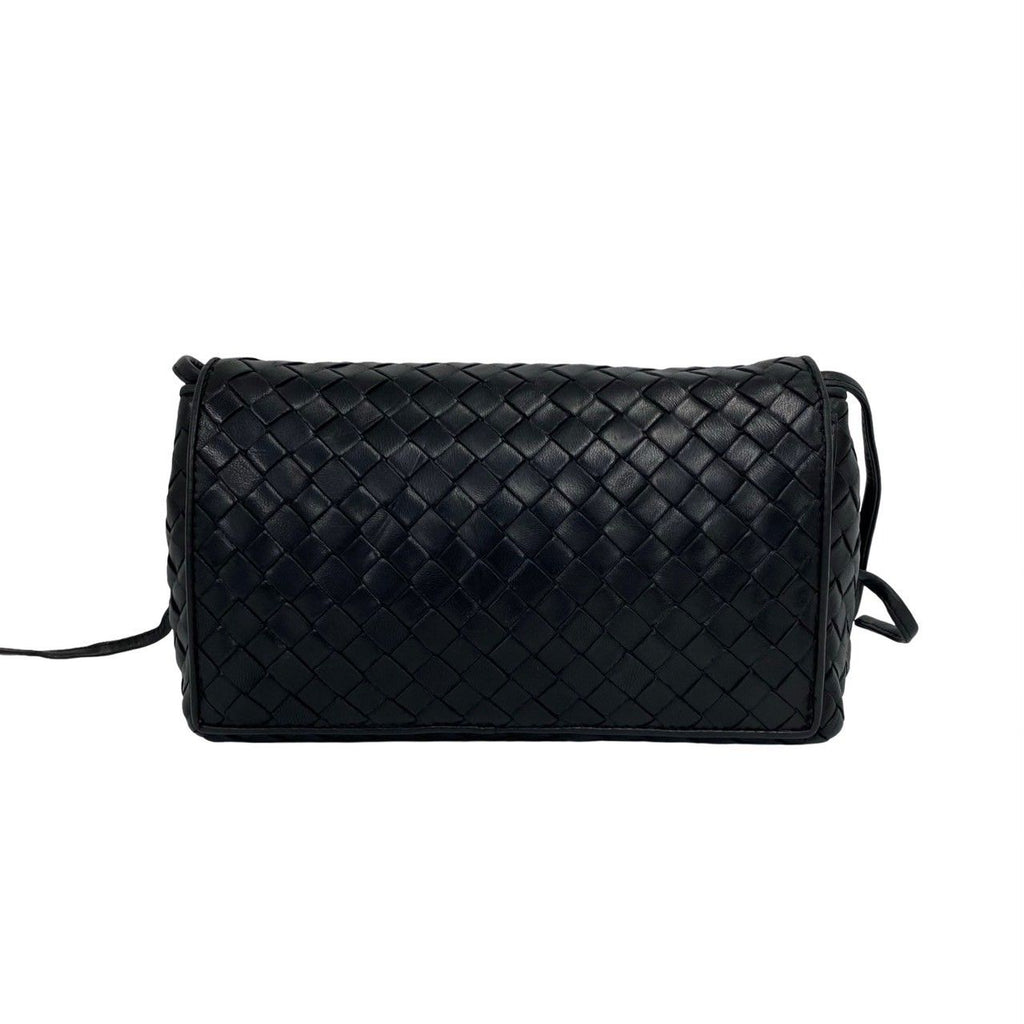 Bottega Veneta Intrecciato Leather Tassel Mini Shoulder Bag Pochette Black — view 3
