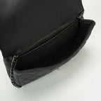 Chanel Quilted Shoulder Bag Lambskin Gray Silver CC Logo Turnlock Double Flap — view 6