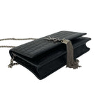 Saint Laurent Paris YSL Logo Leather Chain Mini Shoulder Bag Pochette Black — view 7