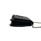 Saint Laurent Paris YSL Logo Leather Chain Mini Shoulder Bag Pochette Black — view 6