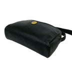 Dior Vintage CD Logo Leather Shoulder Bag Pochette Black — view 8