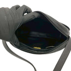 Dior Vintage CD Logo Leather Shoulder Bag Pochette Black — view 9