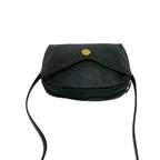 Dior Vintage CD Logo Leather Shoulder Bag Pochette Black — view 4