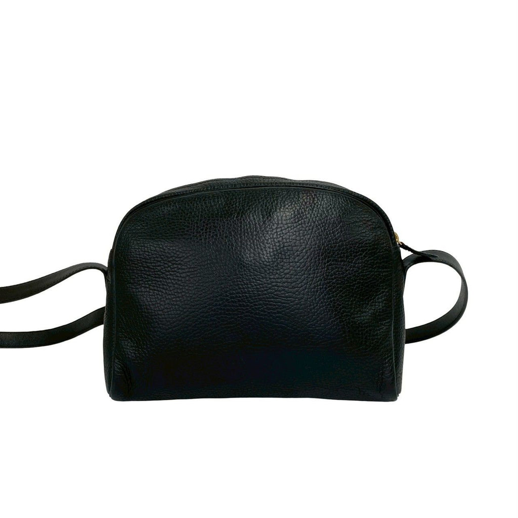 Dior Vintage CD Logo Leather Shoulder Bag Pochette Black — view 3