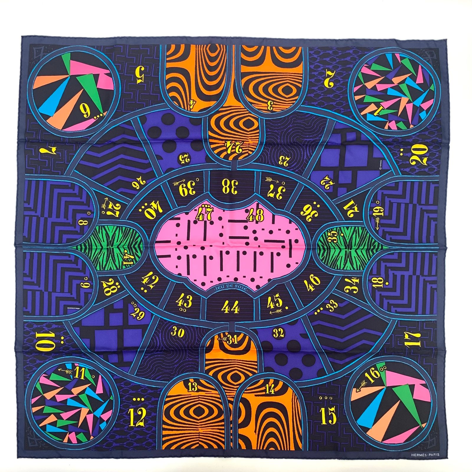 Hermes Carre 90 Jeu de Soie Silk Game Scarf — view 2