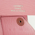 Hermes Calvi Rose Sakura Silver Chevre Made Pink Card Holder — view 6