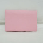 Hermes Calvi Rose Sakura Silver Chevre Made Pink Card Holder — view 2