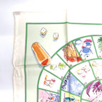 Hermes Carre 90 le Jeu Des Petits Bonheurs Little Happiness Game Scarf Silk — view 4