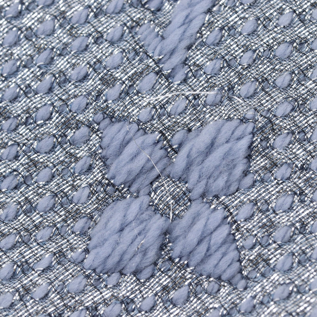 Louis Vuitton Echarpe Logo Mania Shine Wool Light Blue Scarf — view 4