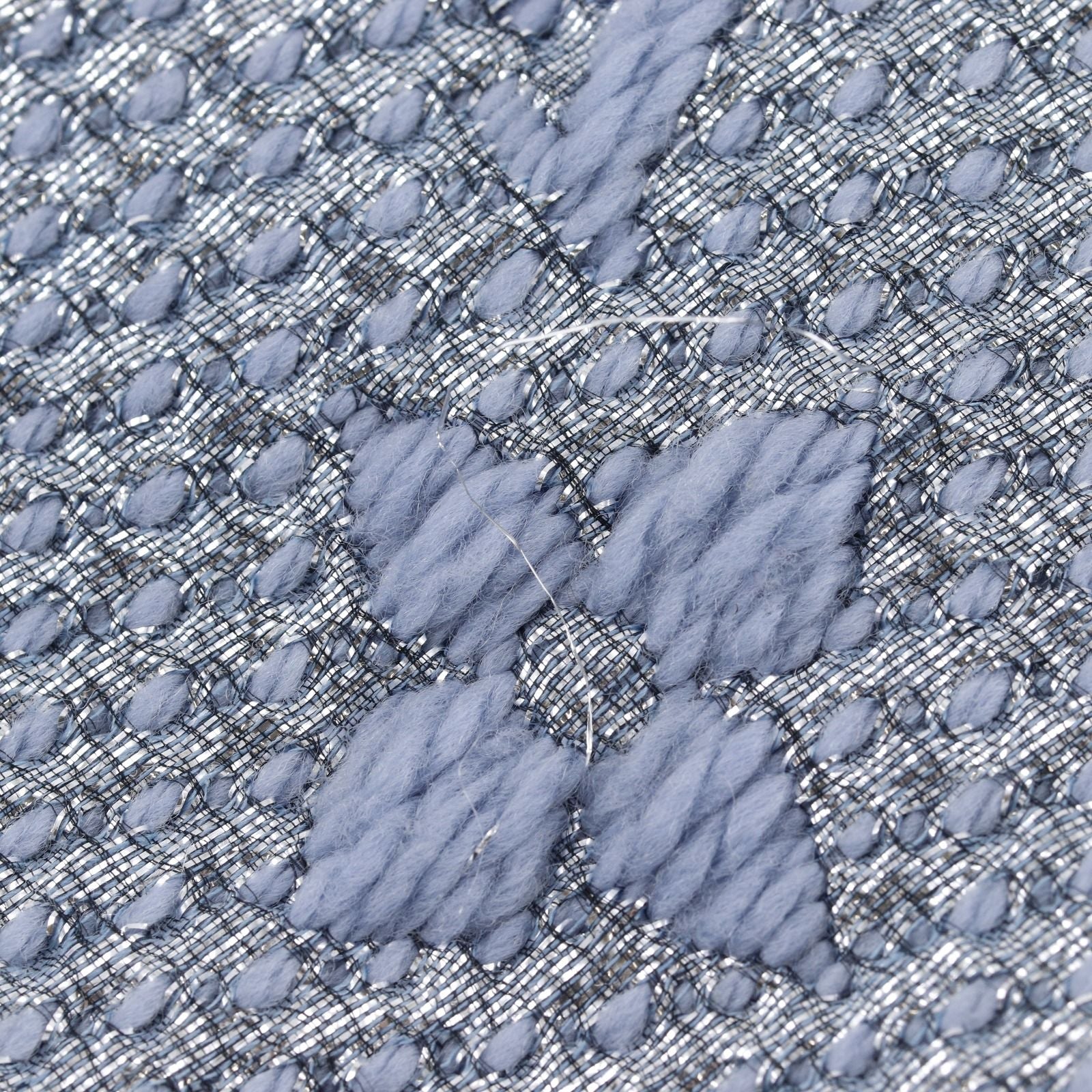 Louis Vuitton Echarpe Logo Mania Shine Wool Light Blue Scarf — view 4