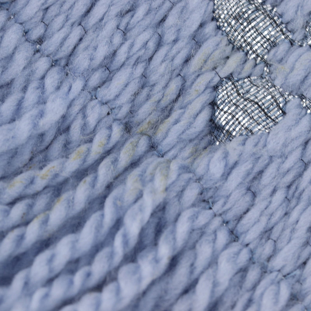 Louis Vuitton Echarpe Logo Mania Shine Wool Light Blue Scarf — view 7