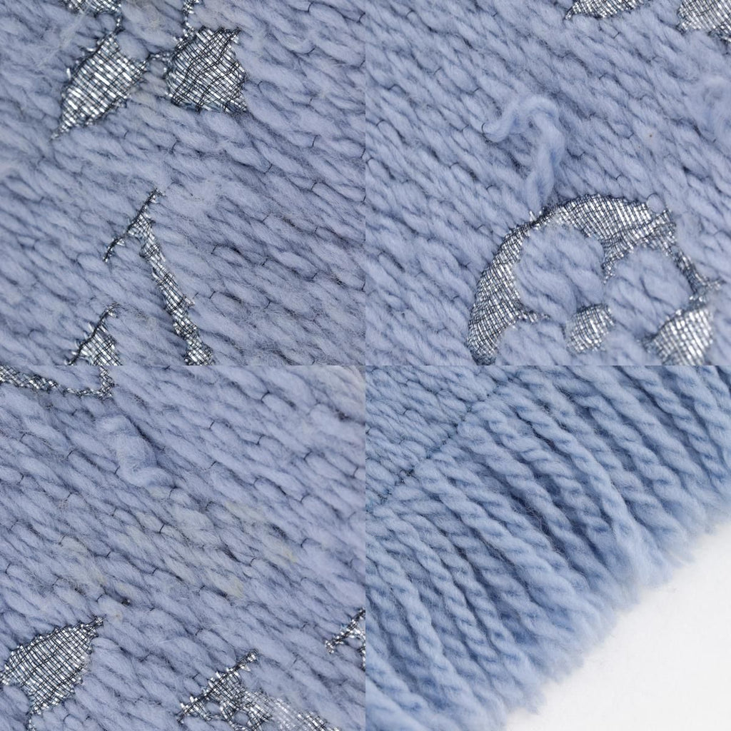 Louis Vuitton Echarpe Logo Mania Shine Wool Light Blue Scarf — view 9
