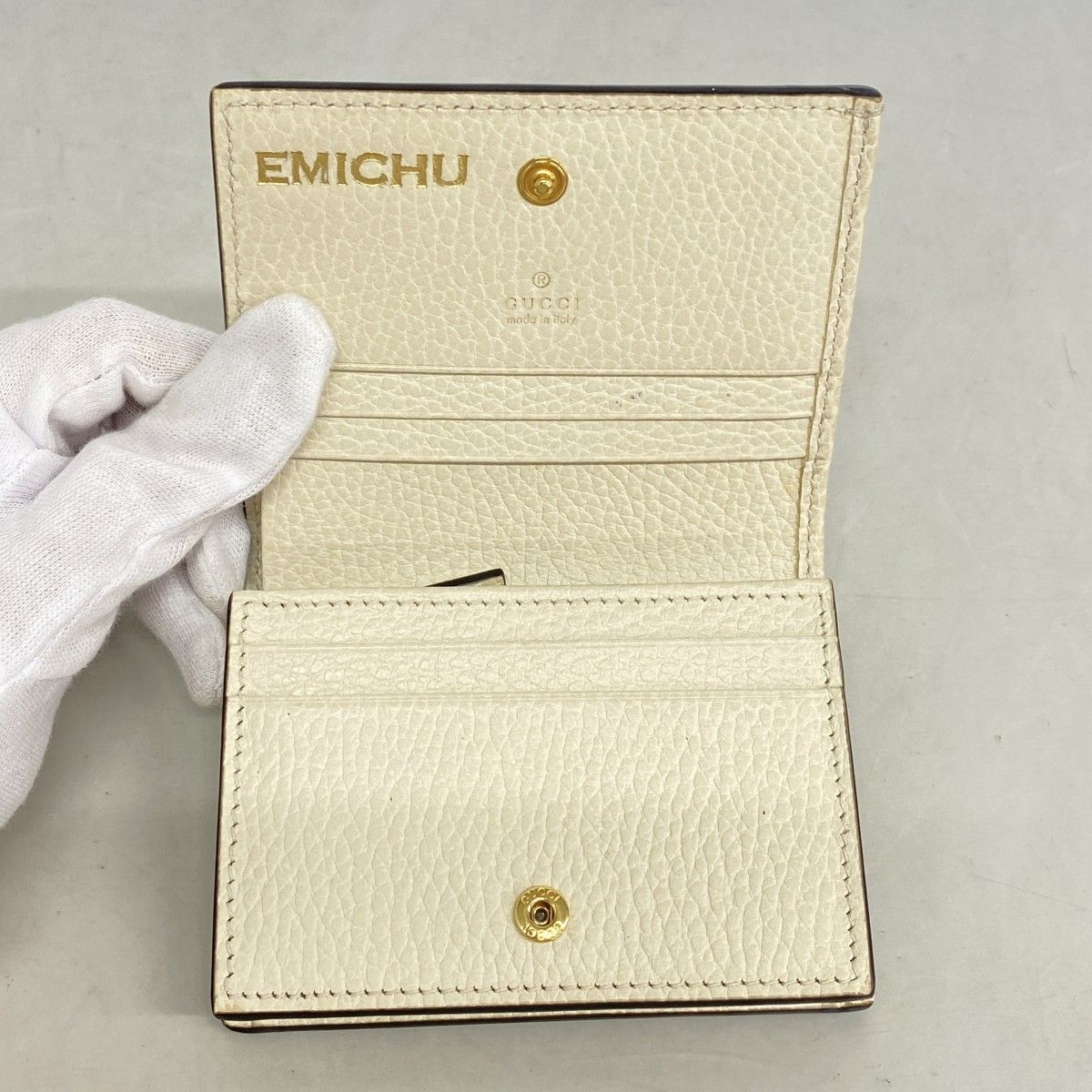 Gucci Wallet GG Marmont Supreme Leather Brown Ivory Gold — view 3