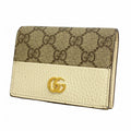 Gucci Wallet GG Marmont Supreme Leather Brown Ivory Gold