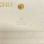 Gucci Wallet GG Marmont Supreme Leather Brown Ivory Gold — view 4