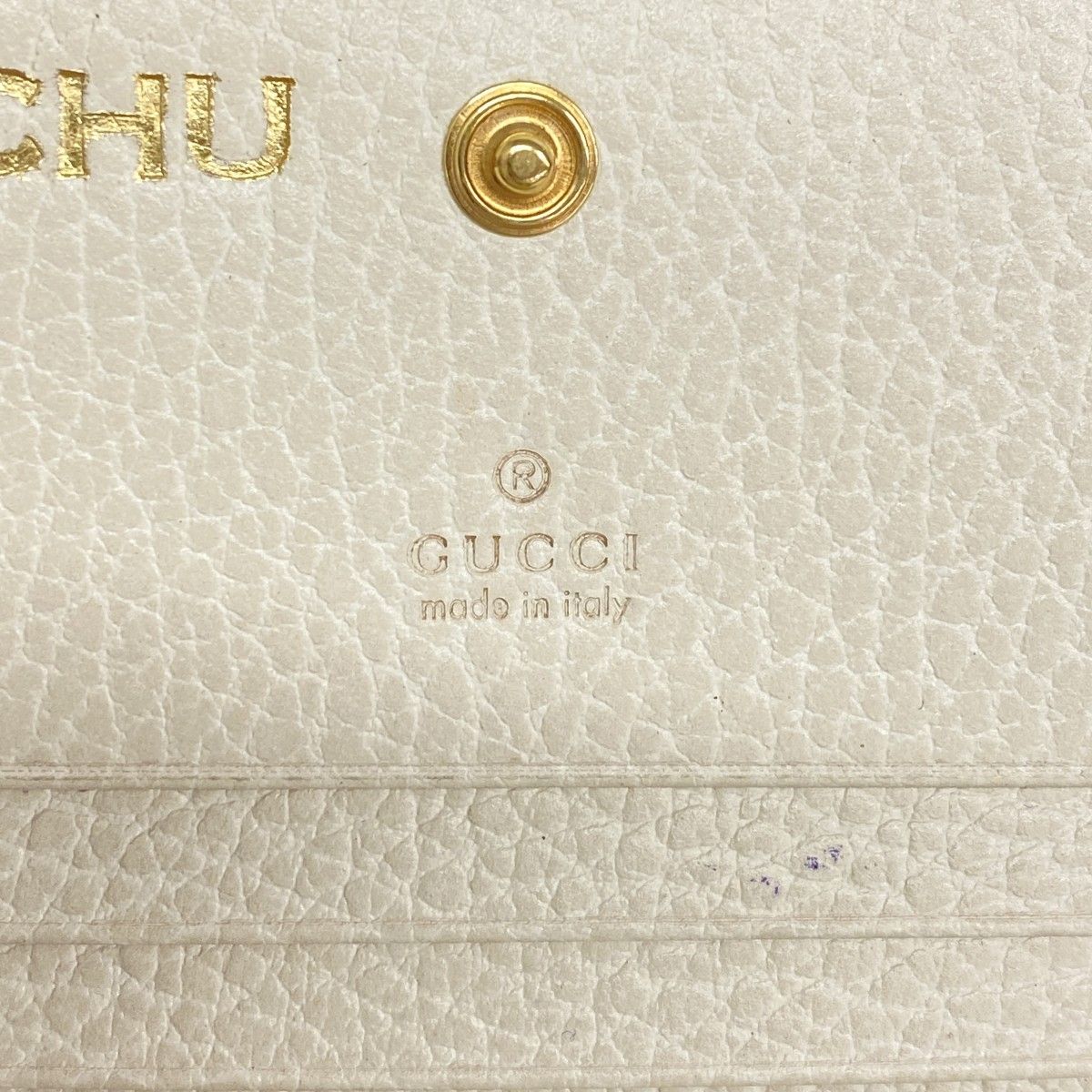 Gucci Wallet GG Marmont Supreme Leather Brown Ivory Gold — view 4