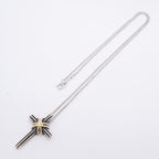 Tiffany & Co Necklace Signature Cross 18k Yellow Gold Silver — view 3