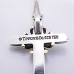 Tiffany & Co Necklace Signature Cross 18k Yellow Gold Silver — view 6
