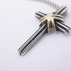 Tiffany & Co Necklace Signature Cross 18k Yellow Gold Silver — view 8