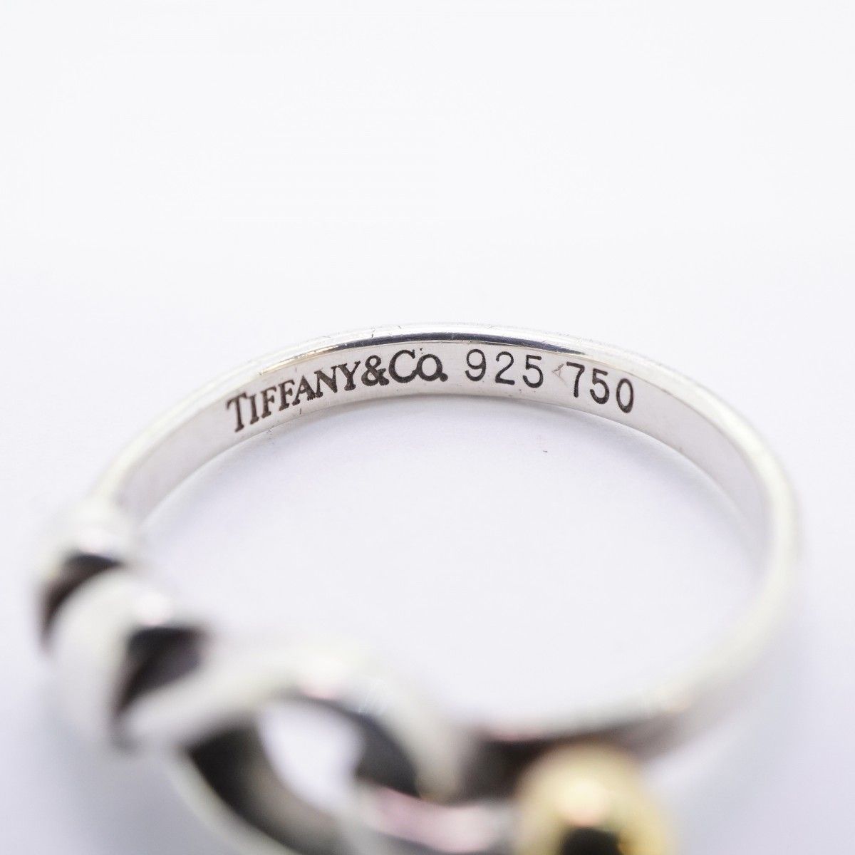 Tiffany & Co Ring Hook Eye 18k Yellow Gold 925 Sterling Silver — view 4