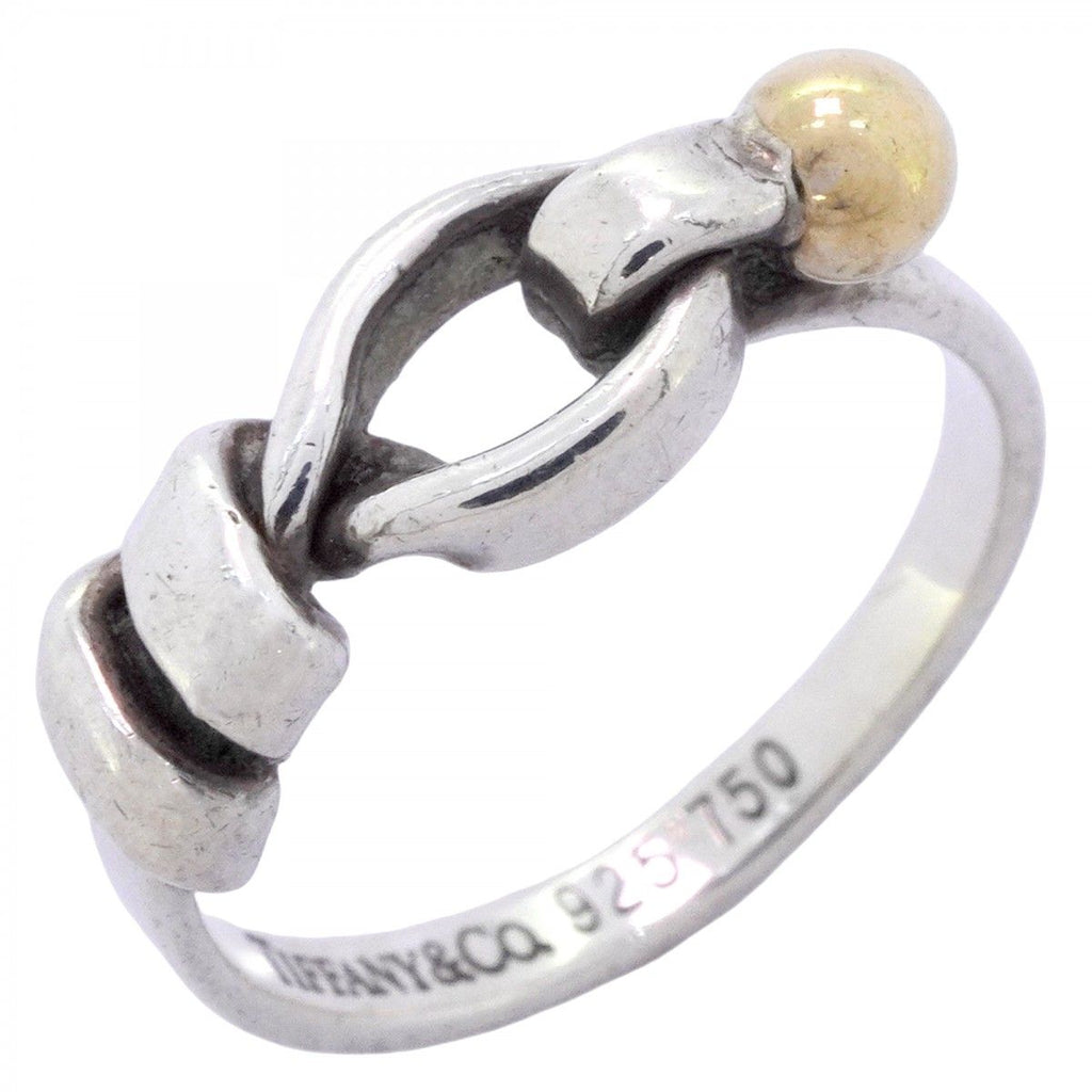 Tiffany & Co Ring Hook Eye 18k Yellow Gold 925 Sterling Silver