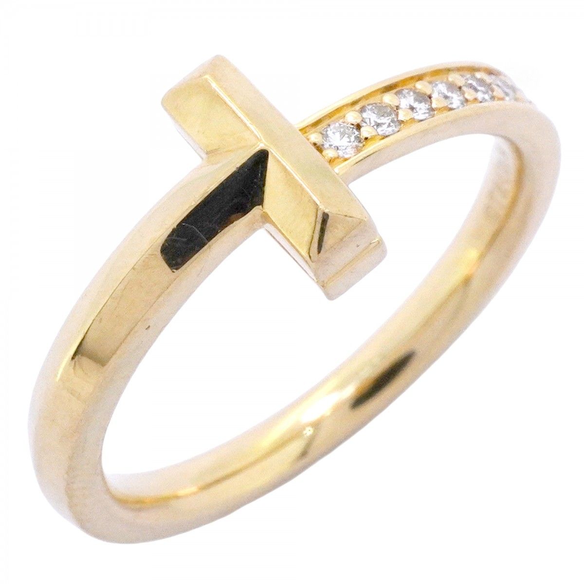 Tiffany & Co Ring T One 18k Yellow Gold Diamond