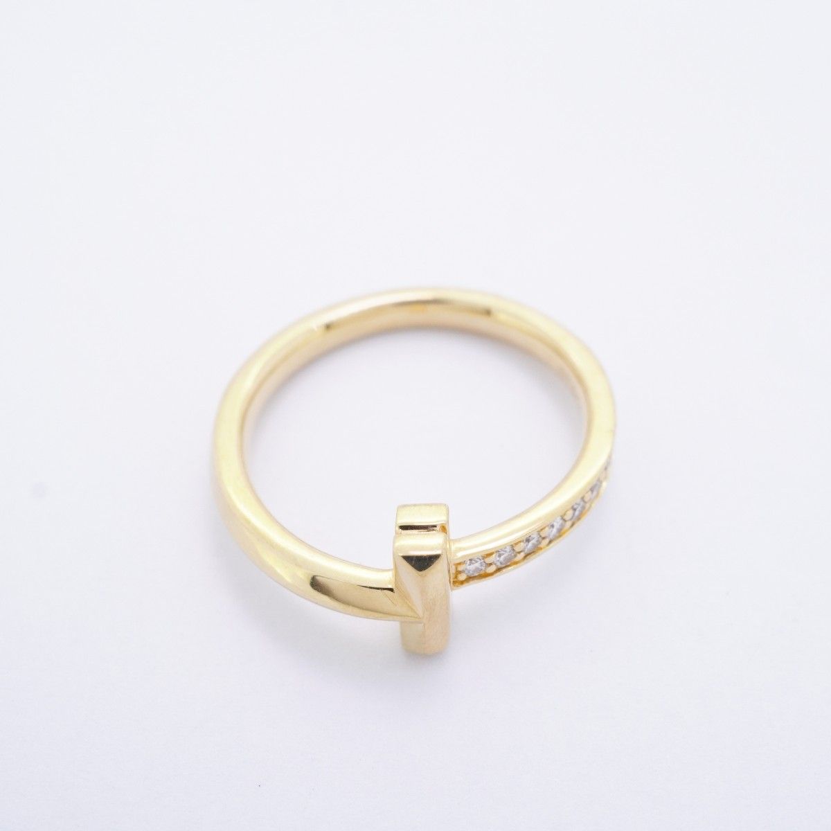 Tiffany & Co Ring T One 18k Yellow Gold Diamond — view 3