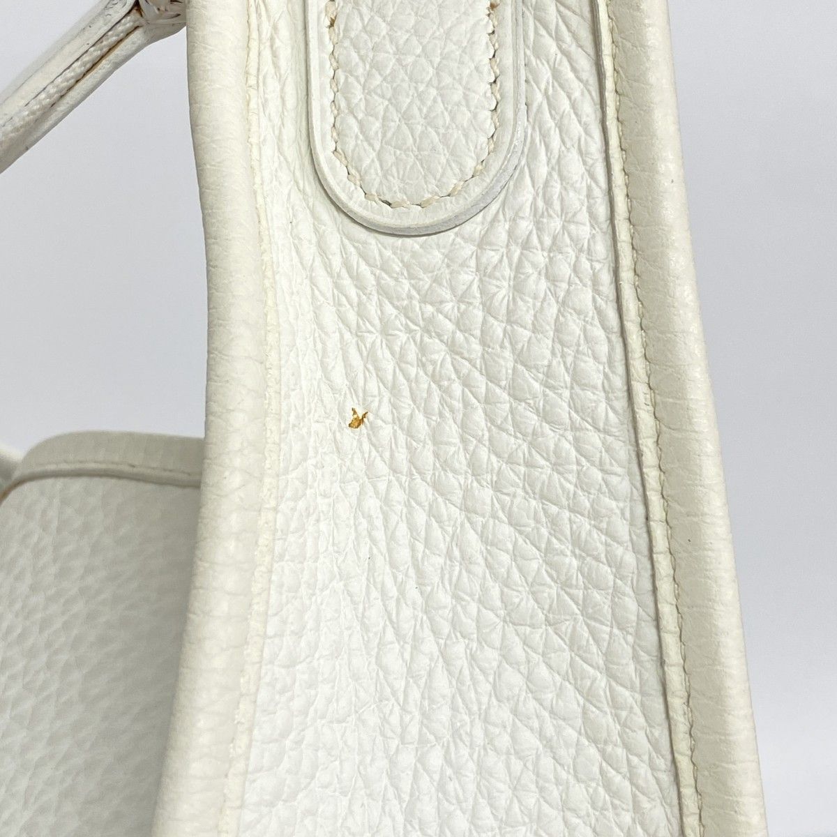Hermes Shoulder Bag Evelyne Taurillon Clemence White Silver — view 8