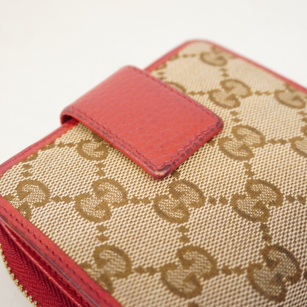 Gucci Wallet GG Canvas Beige Red Gold — view 9