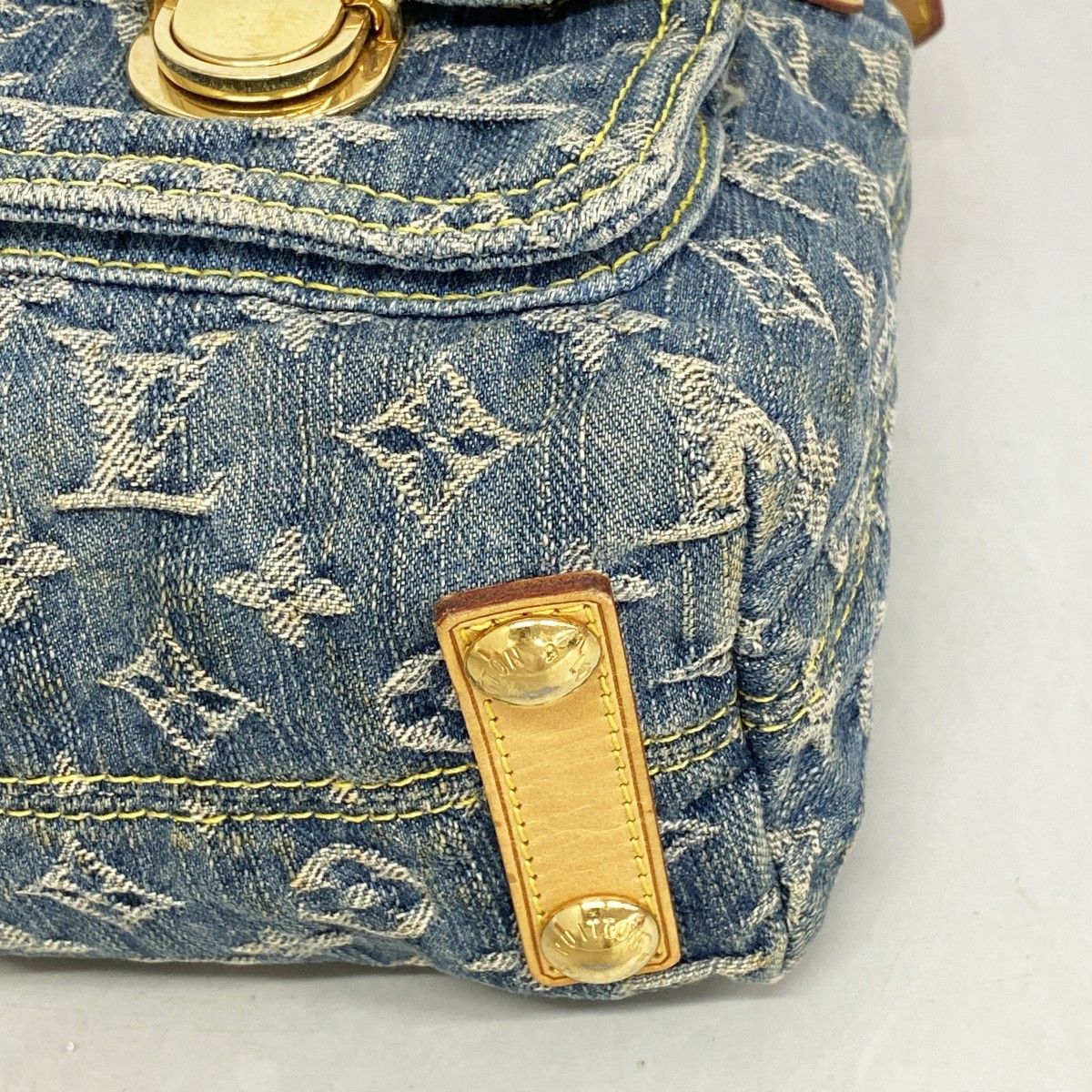 Louis Vuitton Shoulder Bag Monogram Denim PM Blue — view 6