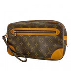Louis Vuitton Clutch Monogram Marly Dragonne GM Brown