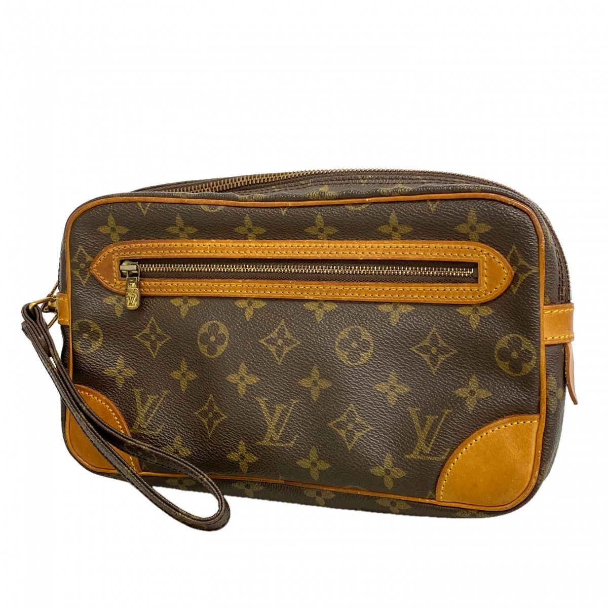 Louis Vuitton Clutch Monogram Marly Dragonne GM Brown