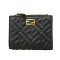 Fendi Wallet Leather Black Gold