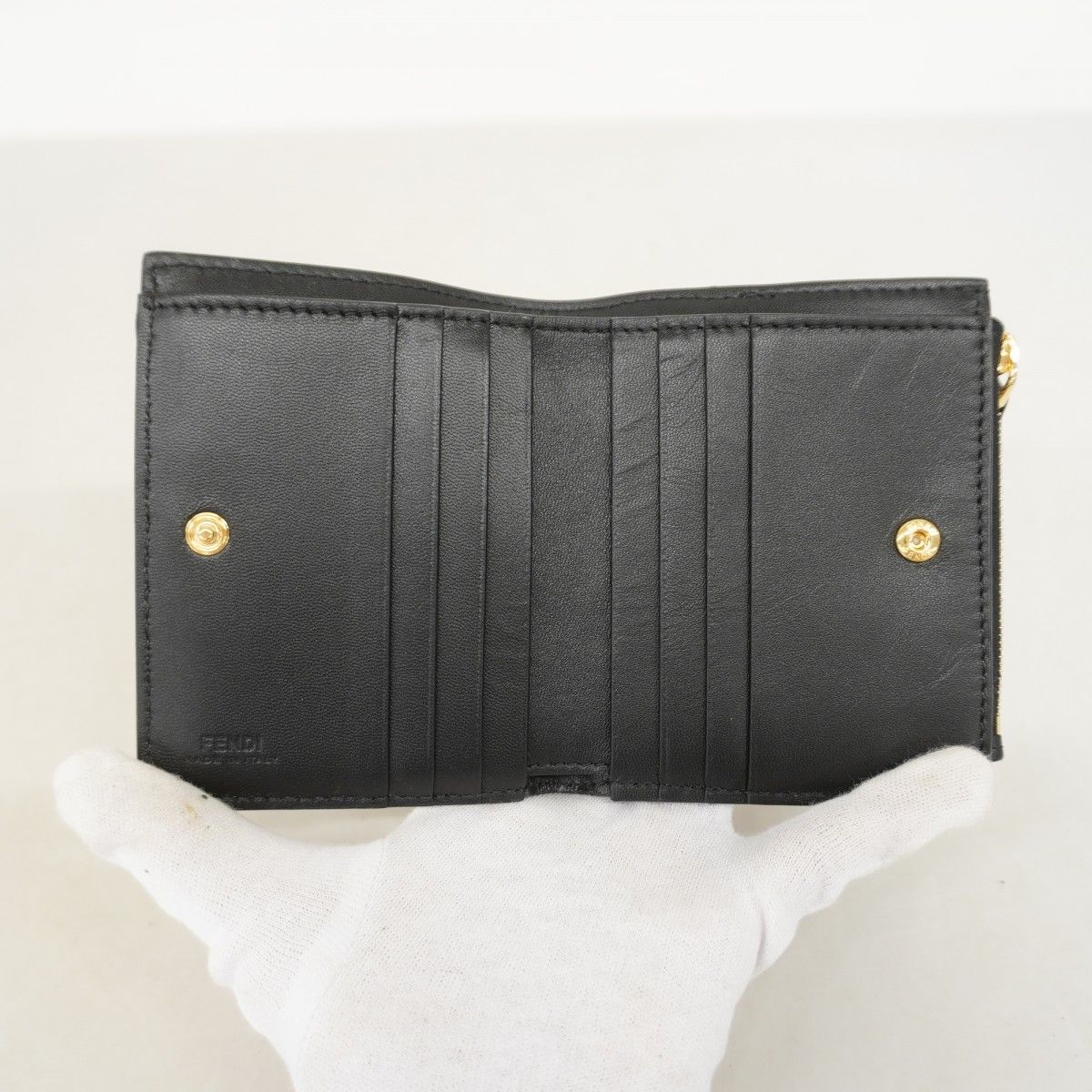Fendi Wallet Leather Black Gold — view 3