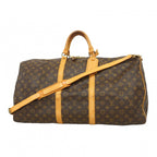 Louis Vuitton Boston Bag Monogram Keepall Bandouliere 60 Brown