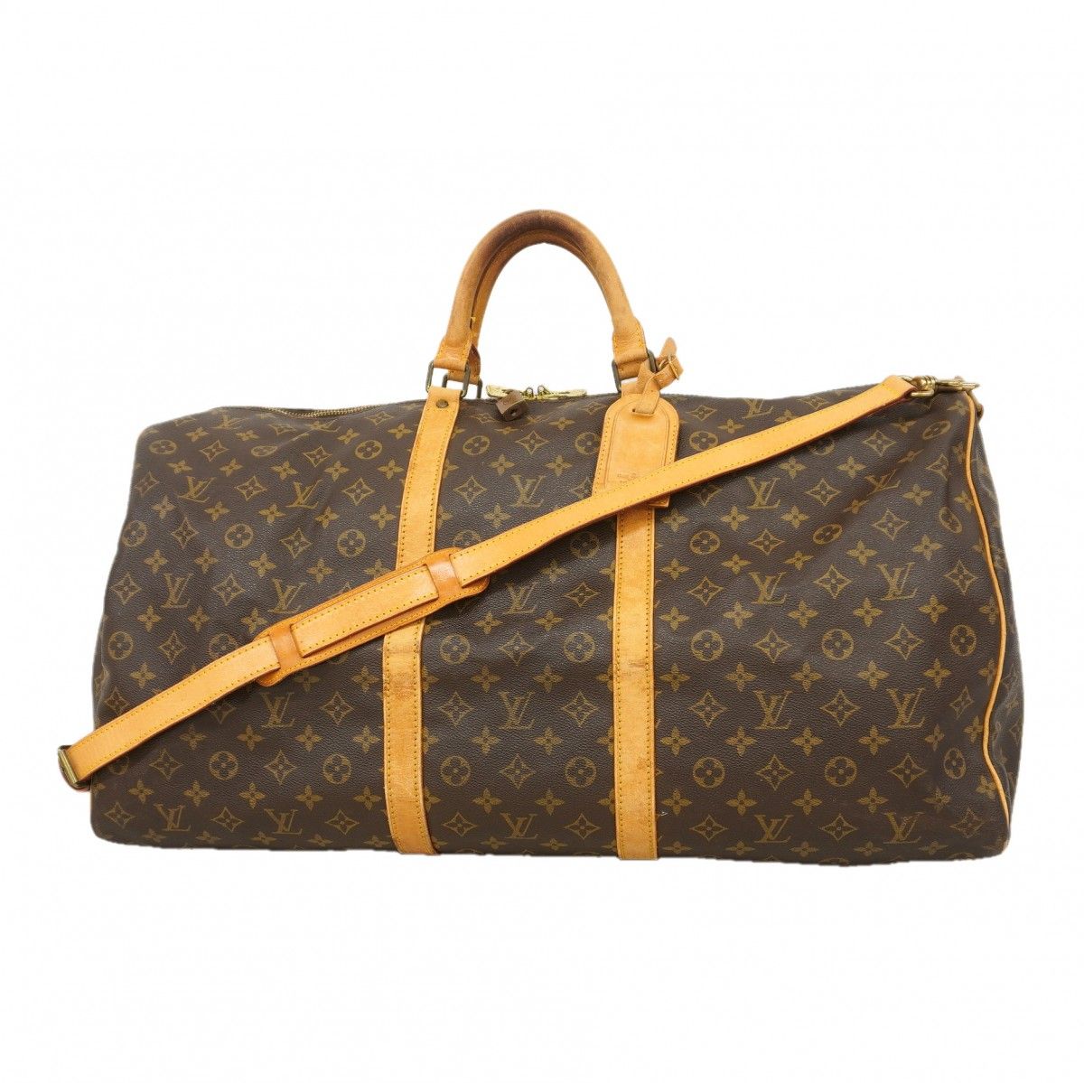 Louis Vuitton Boston Bag Monogram Keepall Bandouliere 60 Brown
