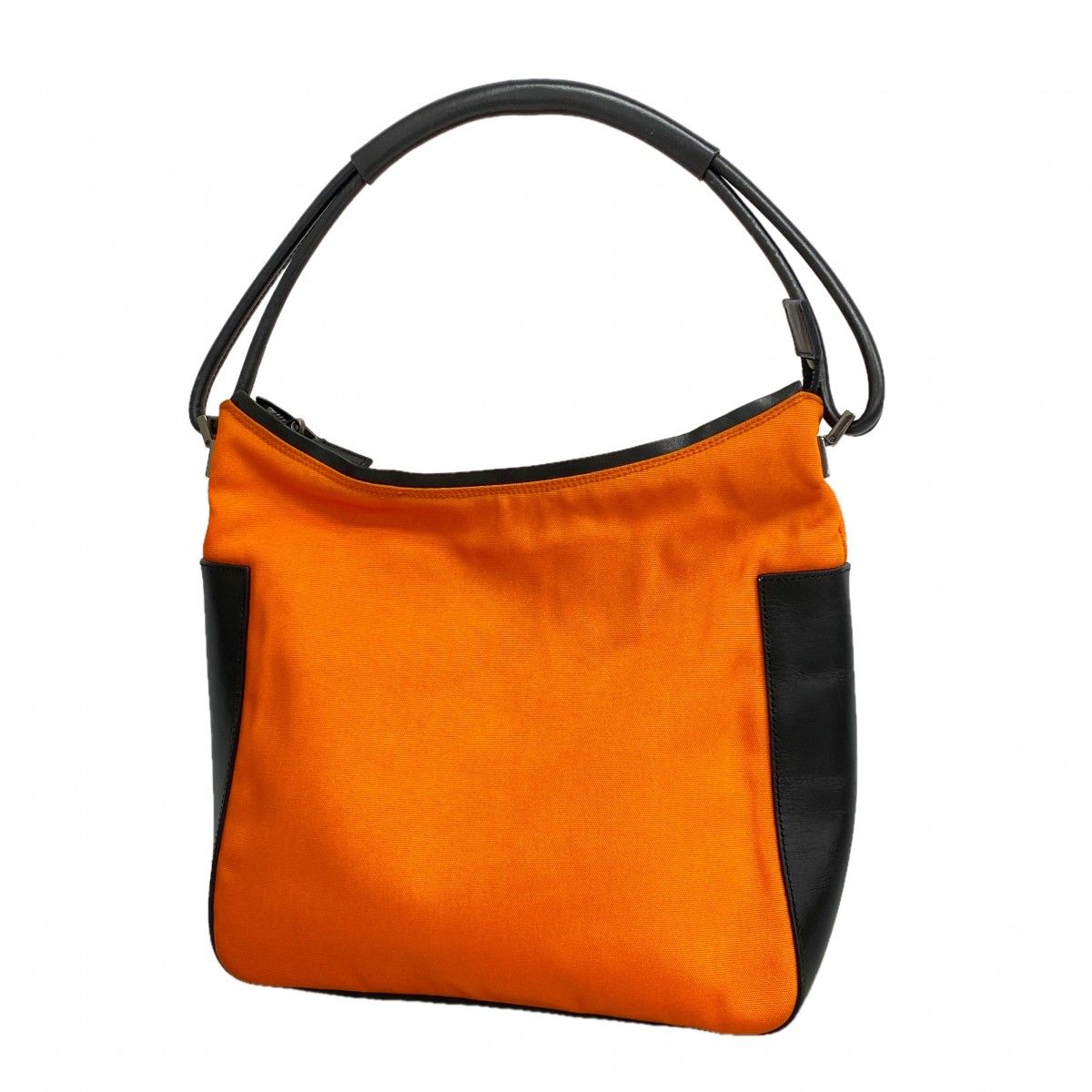 Gucci Shoulder Bag 001 Nylon Orange Black Silver